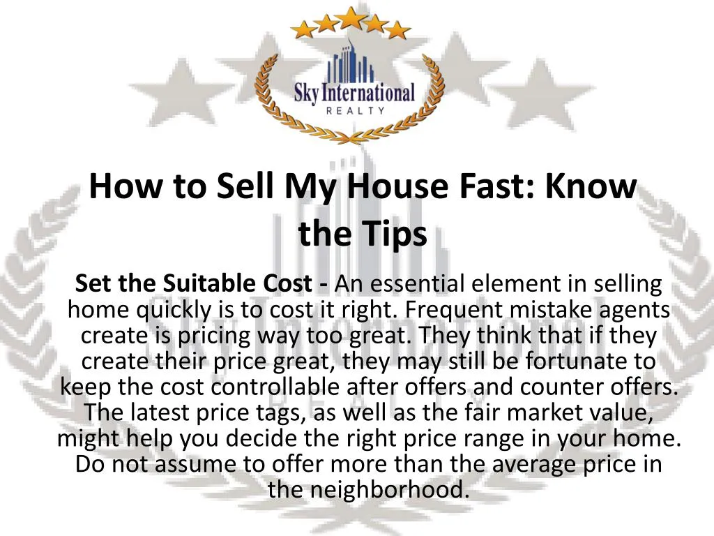 how to sell my house f ast know the tips