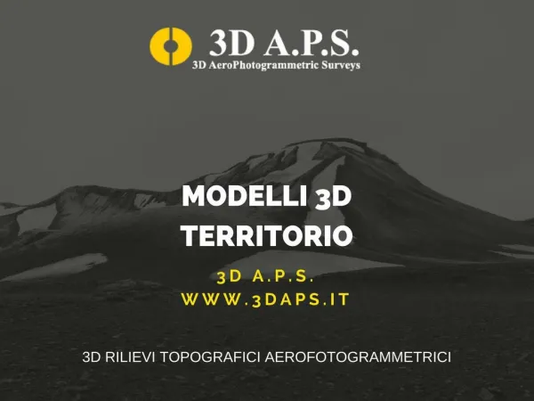 Modelli 3d territorio