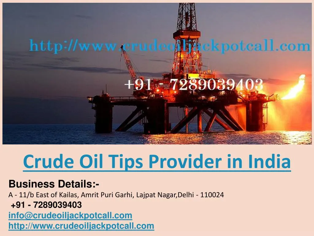 crude oil tips provider in india