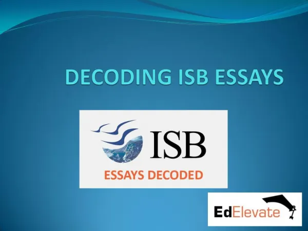 ISB MBA essays