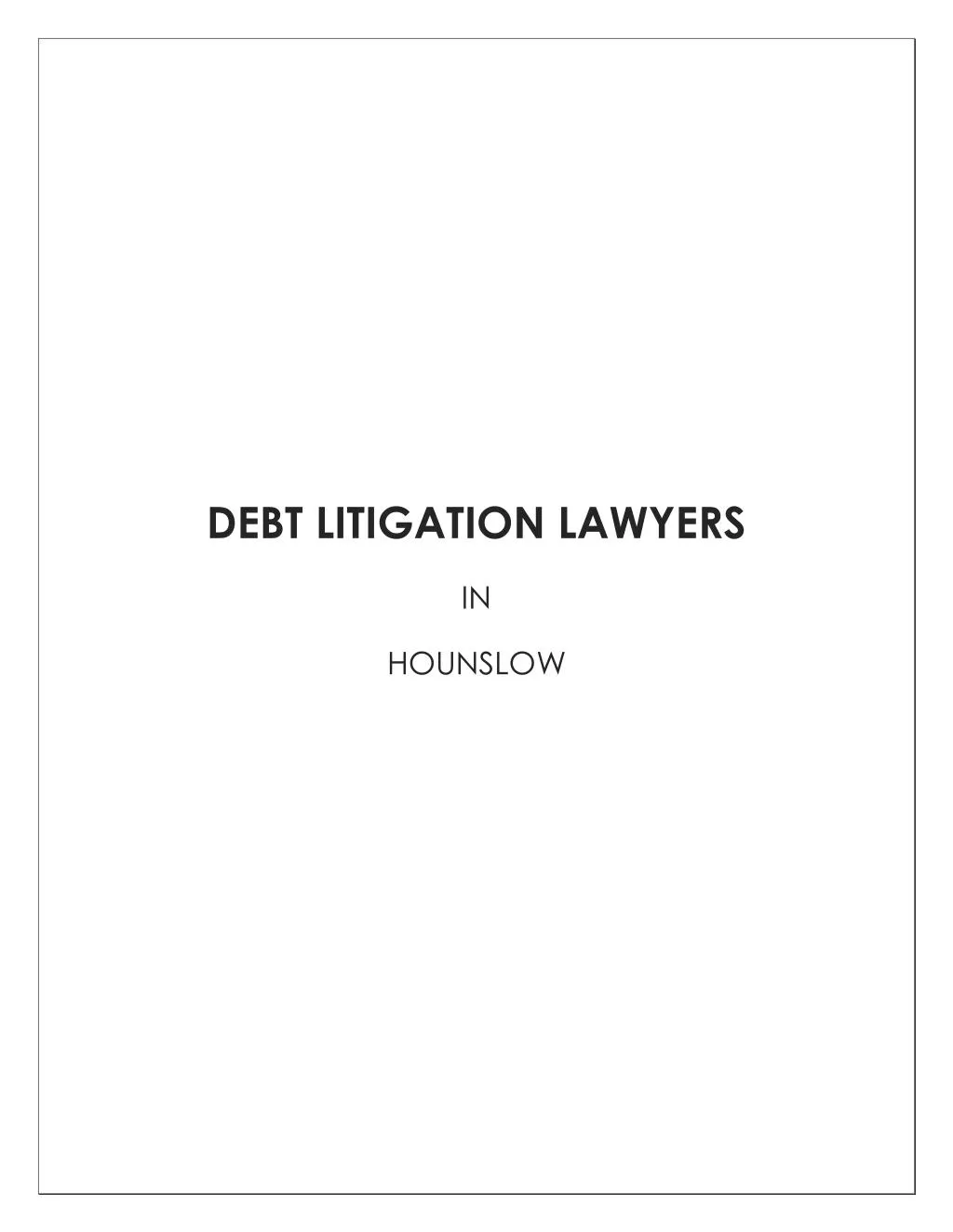 debt litigation lawyers