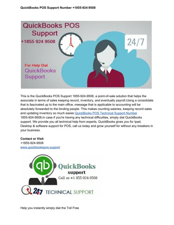 QuickBooks POS Support 1855-924-9508