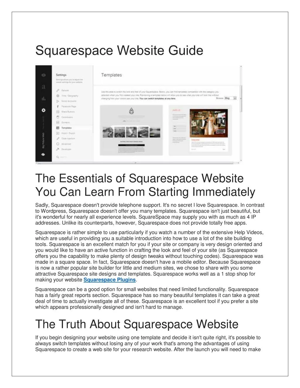 squarespace website guide