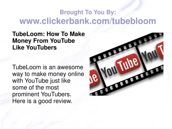 TubeLoom: How To Make Money From YouTube Like YouTubers