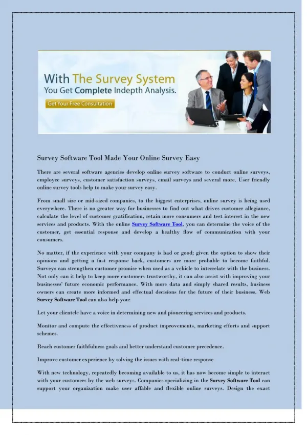 Survey Software Tool Made Your Online Survey Easy