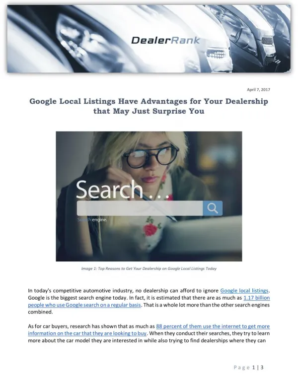Google Local Listings Have Advantages for Your Dealership that May Just Surprise You