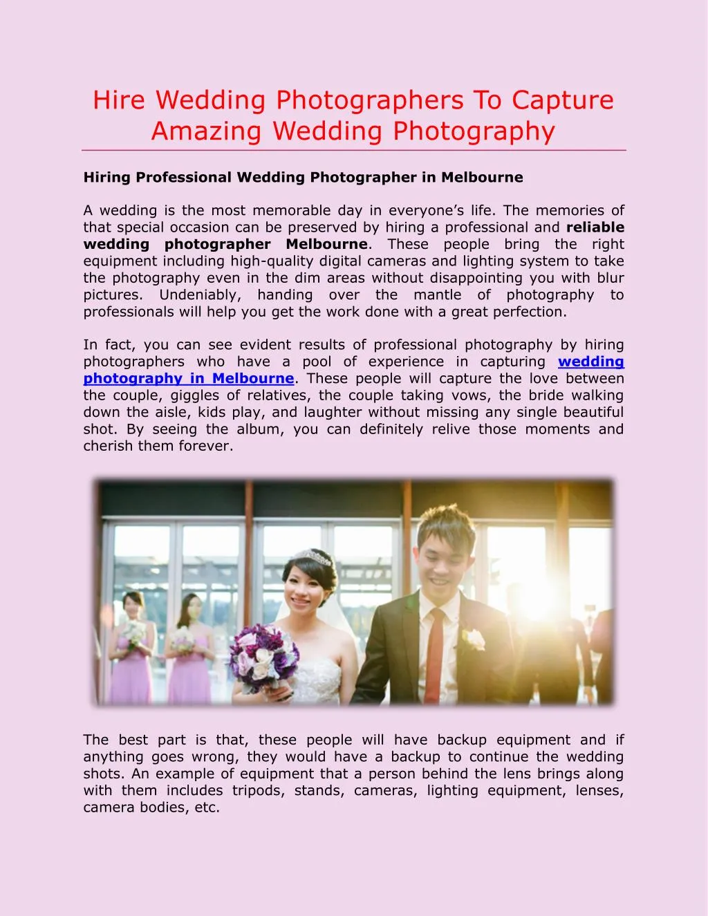 hire wedding photographers to capture amazing