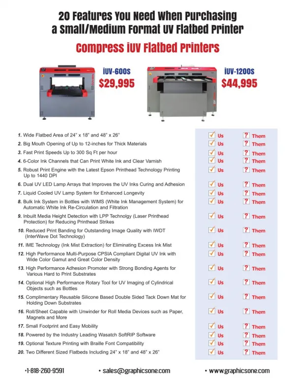 Compress iUV Flatbed Printers