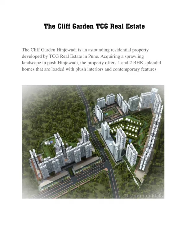 Luxurious 1 BHK Flats in The Cliff Garden Hinjewadi by Red Coupon