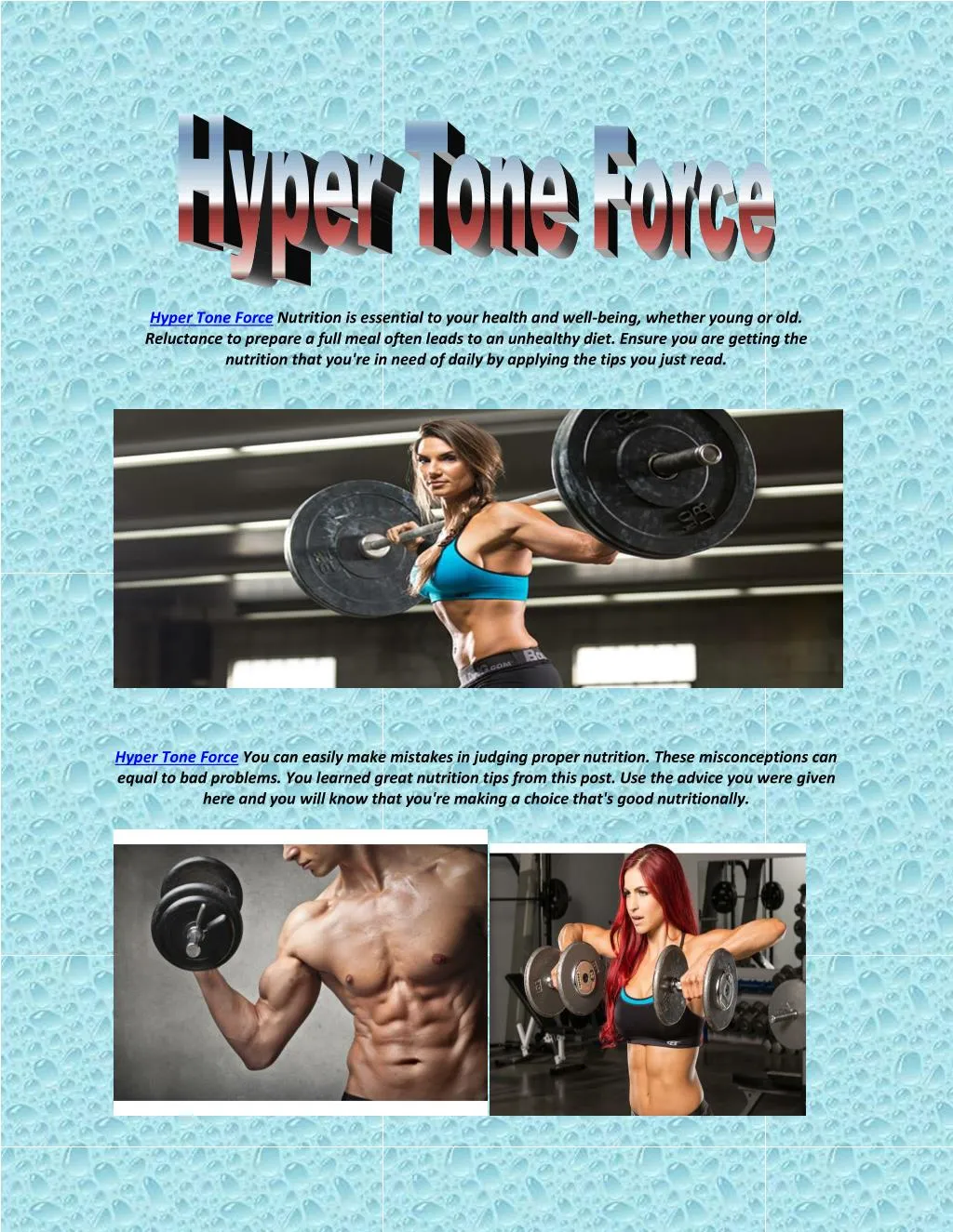 hyper tone force nutrition is essential to your