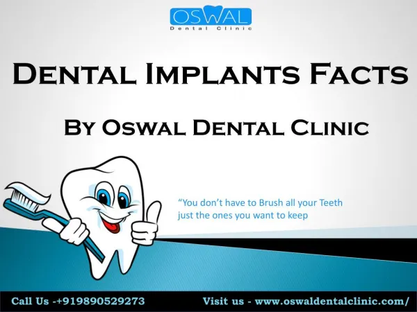 Dental Implant facts by Oswal Dental clinic Pune
