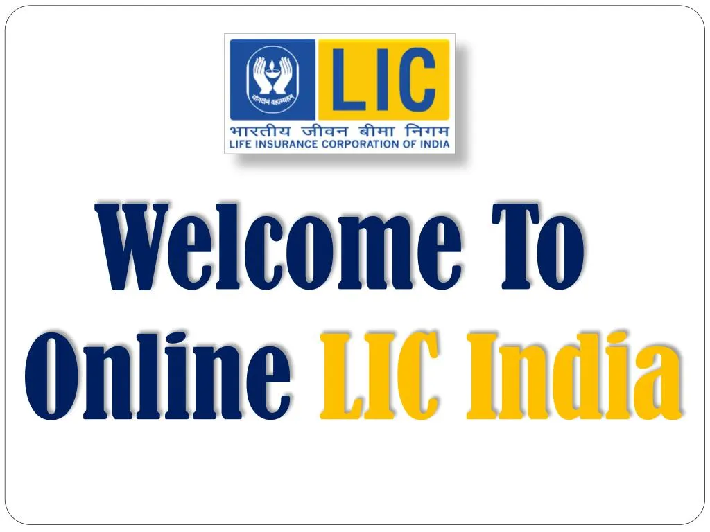 welcome to online lic india