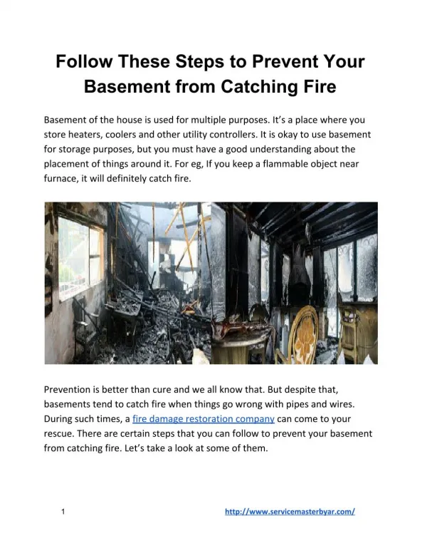 Follow These Steps to Prevent Your Basement from Catching Fire