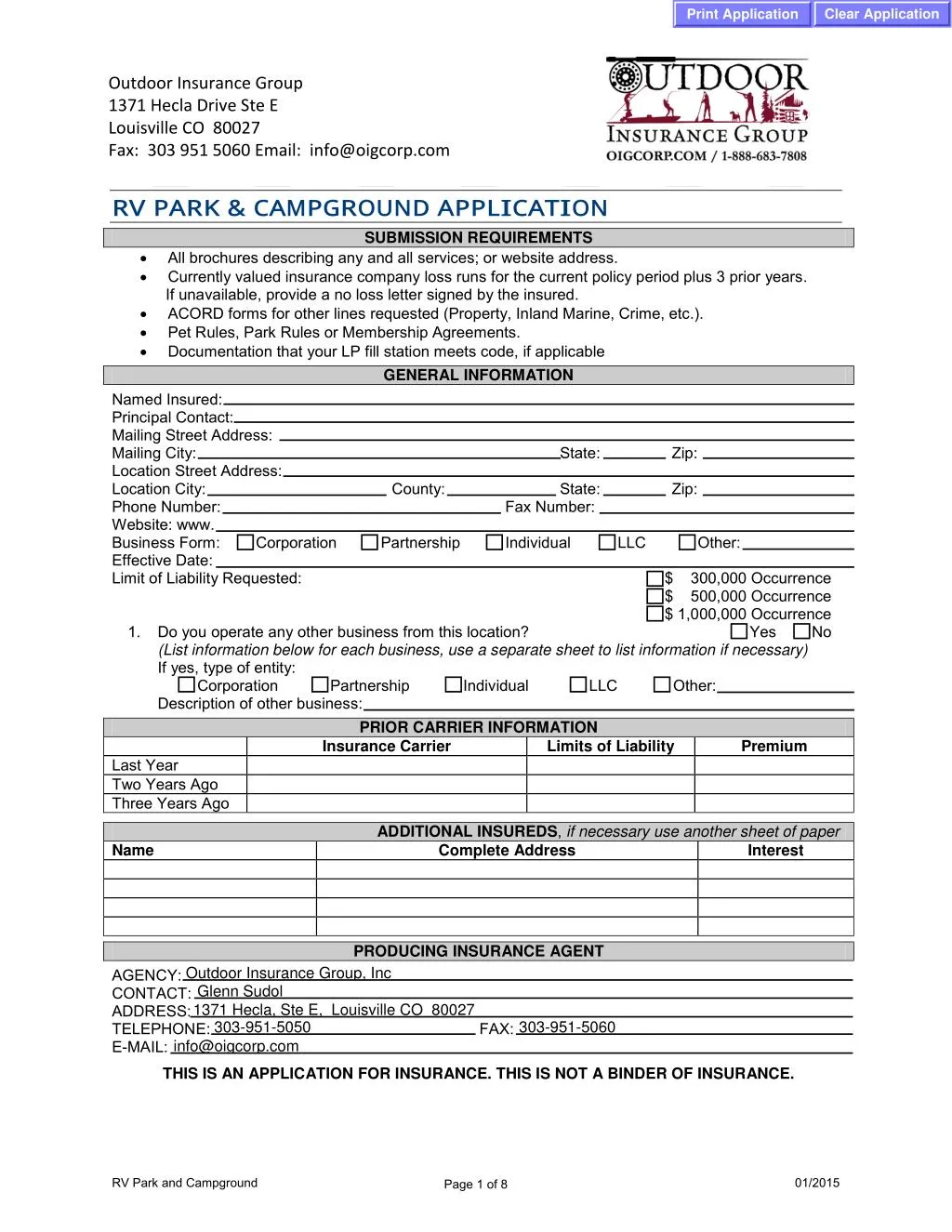clear application