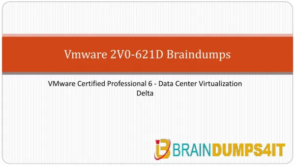 WMware 2V0-621D Braindumps