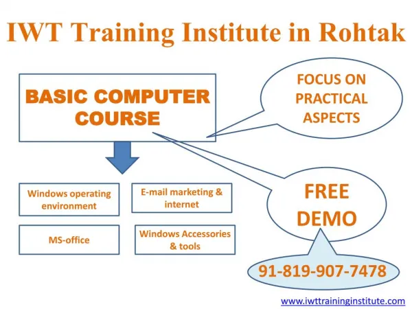 Basic Computer Course In Rohtak | Basic Computer Training Institute | Digital Marketing Training Institute