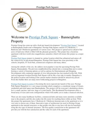Prestige Park Square - slide 1