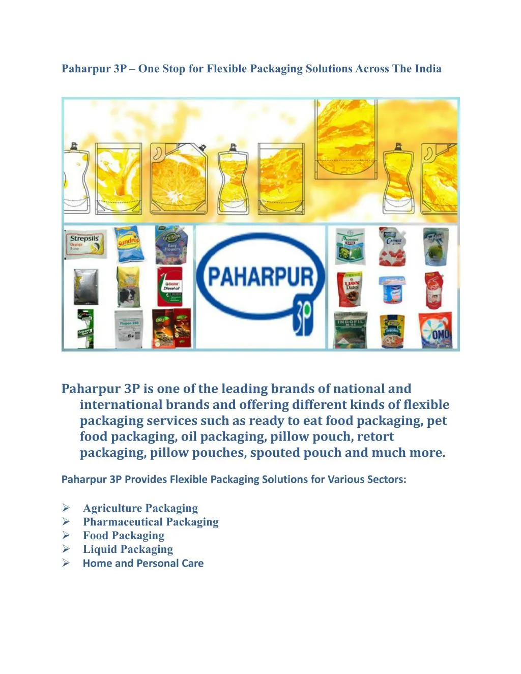 paharpur 3p one stop for flexible packaging