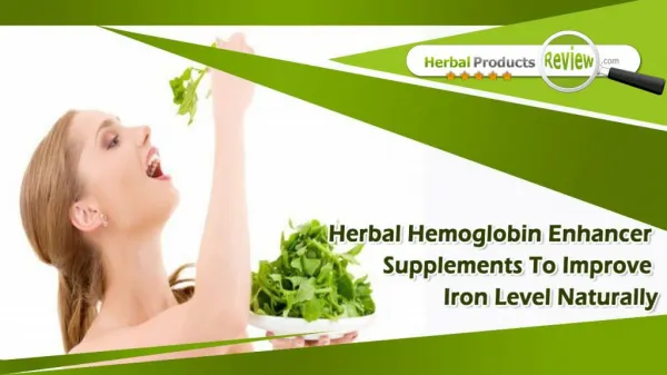Herbal Hemoglobin Enhancer Supplements To Improve Iron Level Naturally