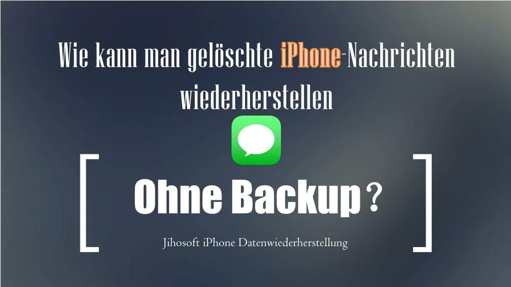 ohne backup