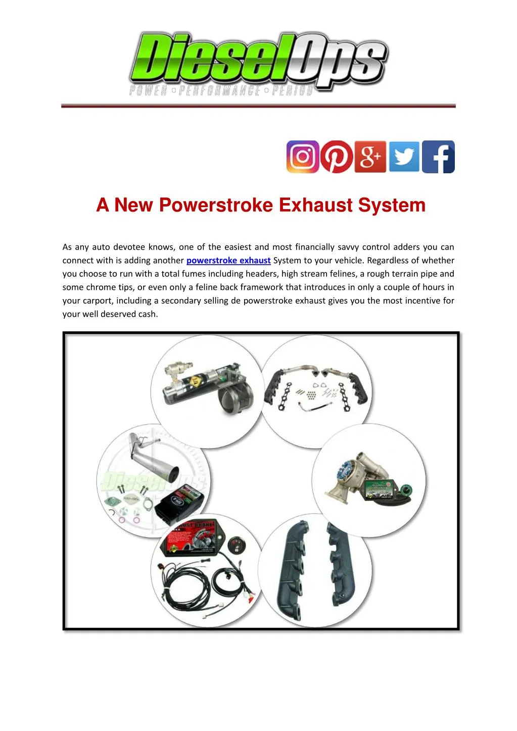 a new powerstroke exhaust system