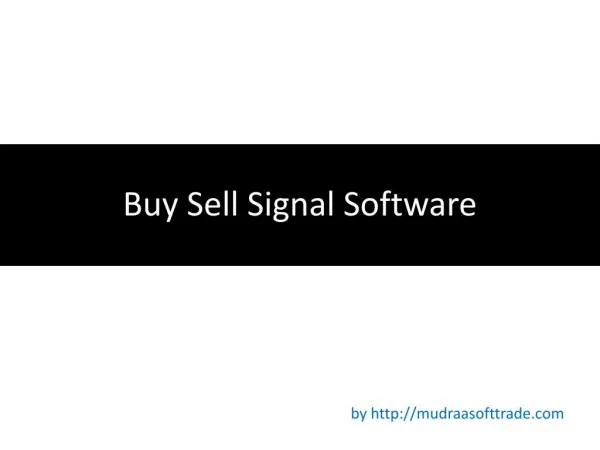 100 Accurate Buy Sell Signal Software to understand Indian Stock Market