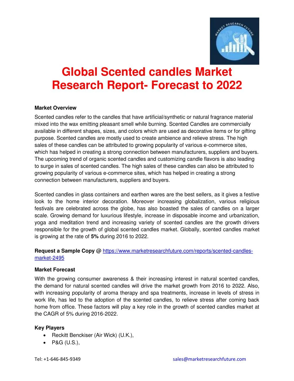 global scented candles market research report
