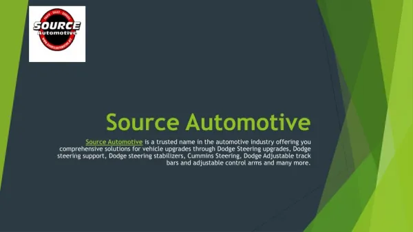 Some Best Source Automotive Products and Services