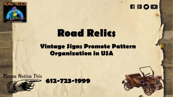 Collectible Vintage Sings by Road Relics