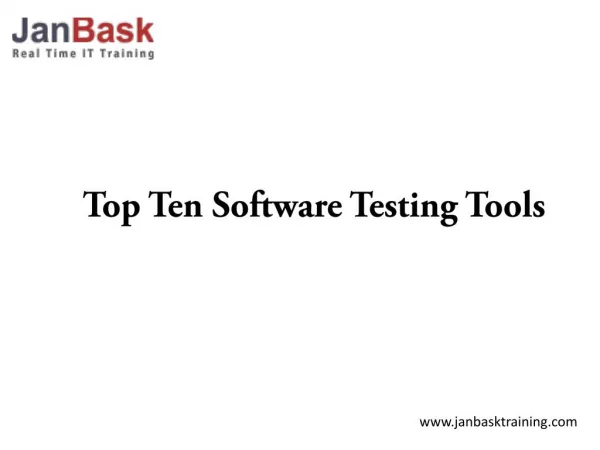 Top Ten Software Testing Tools