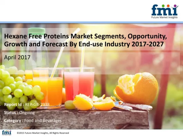 Research Offers 10-Year Forecast on Hexane Free Proteins Market