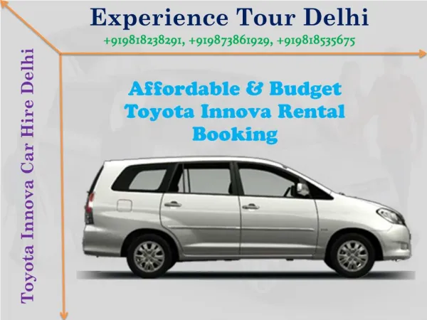 Toyota Innova Car hire in Delhi