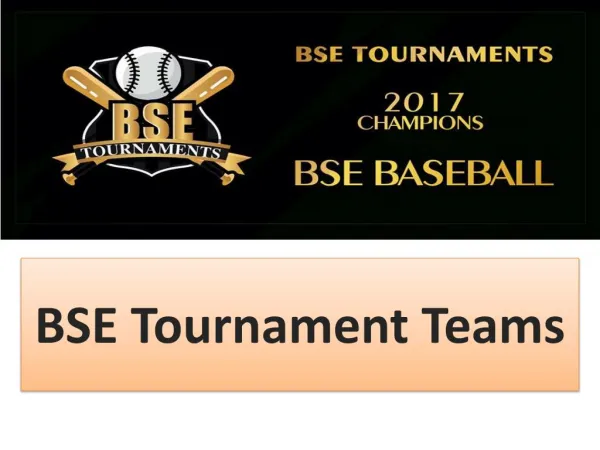 BSE Tournament Teams