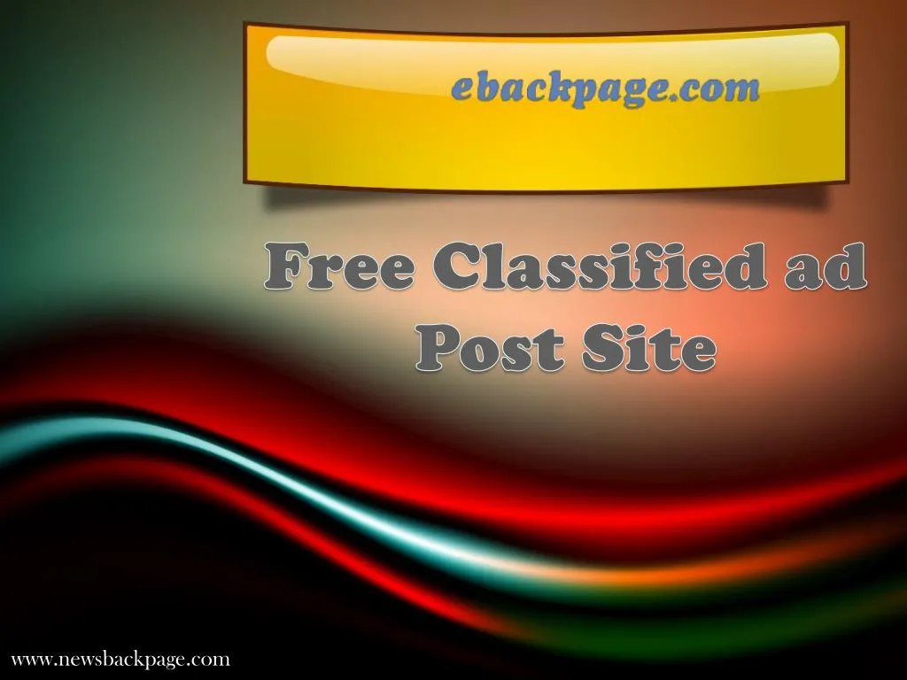free classified ad post site