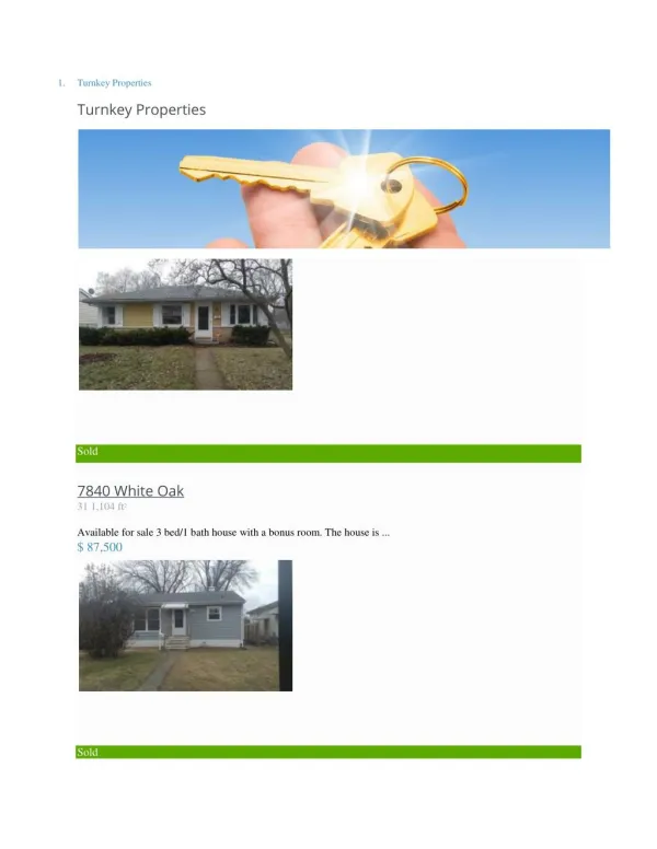 Turnkey Rental Properties