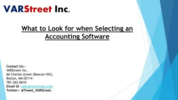 What to Look for when Selecting an Accounting Software