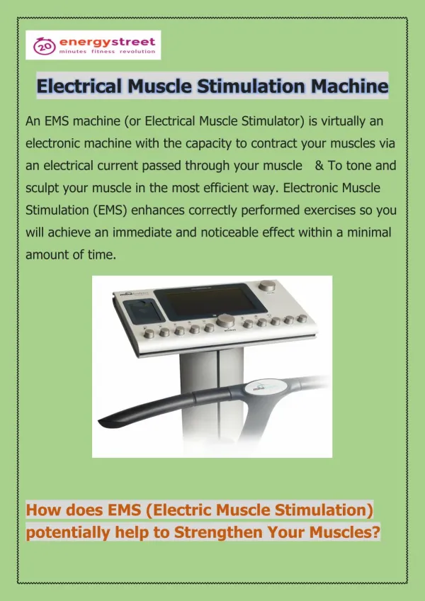 Electrical Muscle Stimulation Machine