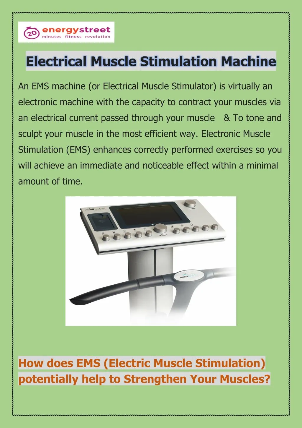 electrical muscle stimulation machine