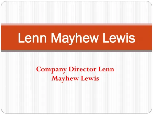 About Lenn Mayhew Lewis