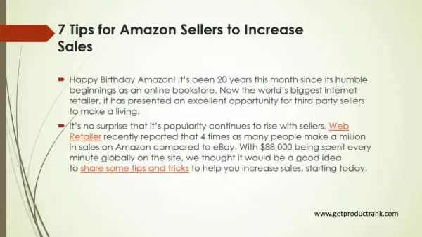 how to increase sells on amazon