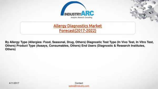 Allergy Diagnostics Market Confident That Better Testing For Food Allergies Can Boost Its Future Growth