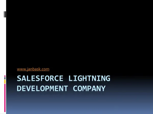 Salesforce Lightning Development Company