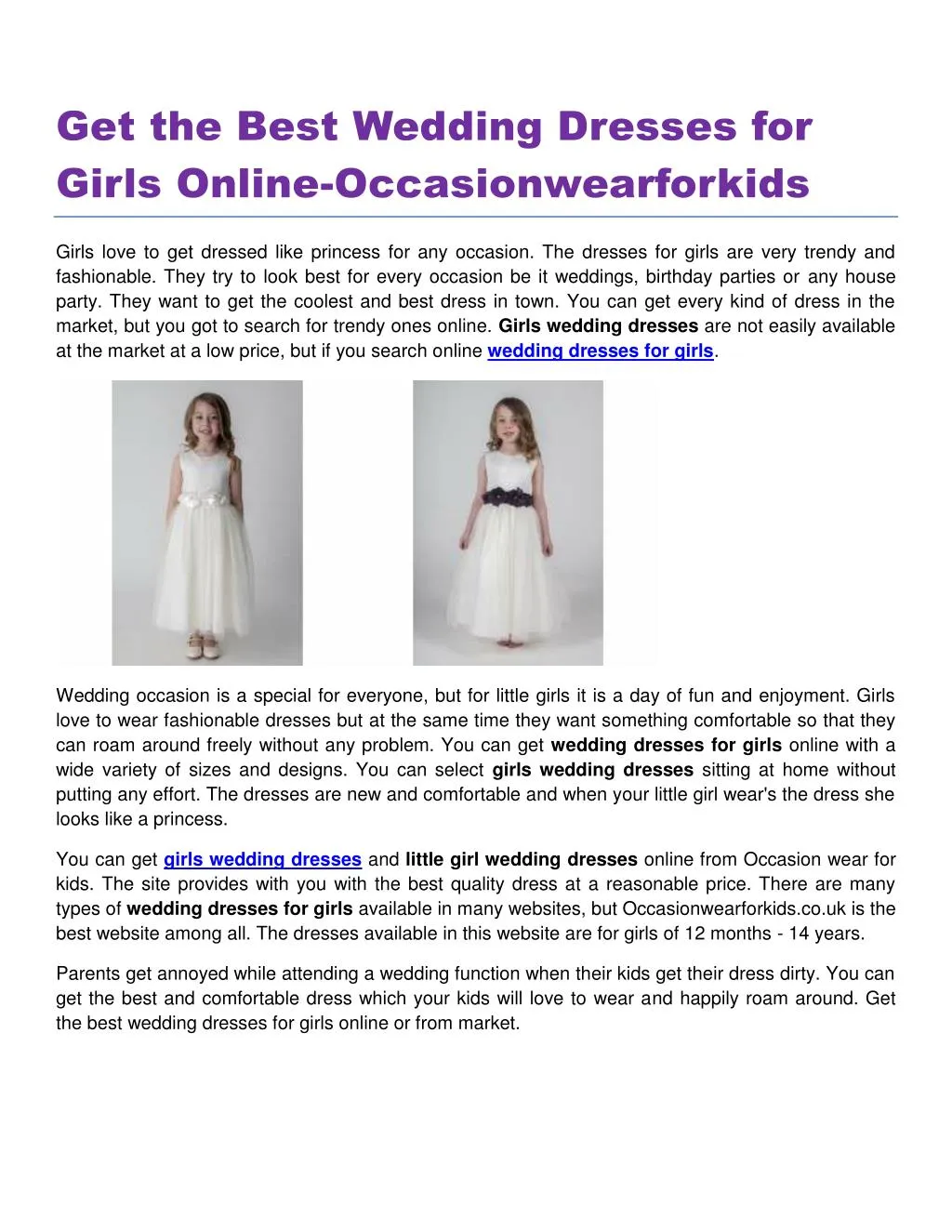 get the best wedding dresses for girls online