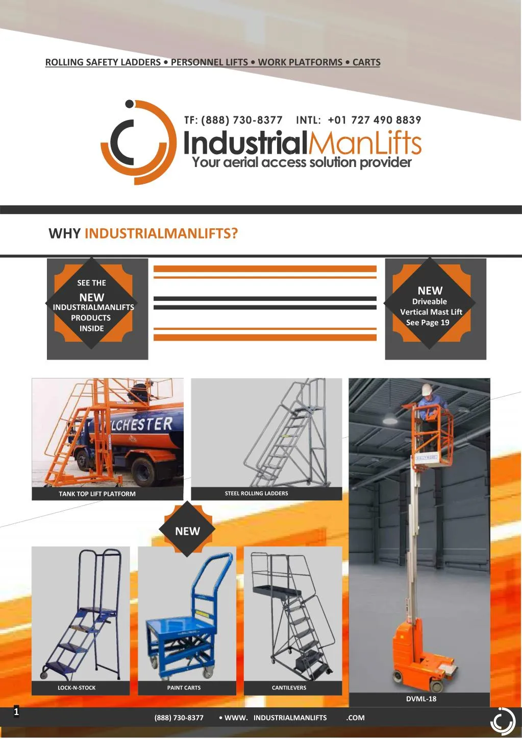 rolling safety ladders personnel lifts work