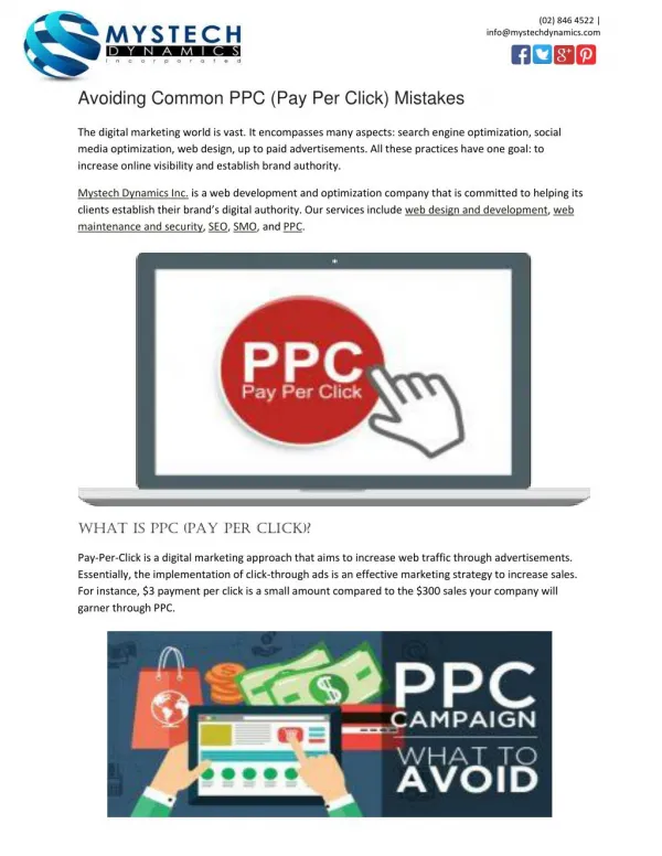 Avoiding Common PPC (Pay Per Click) Mistakes