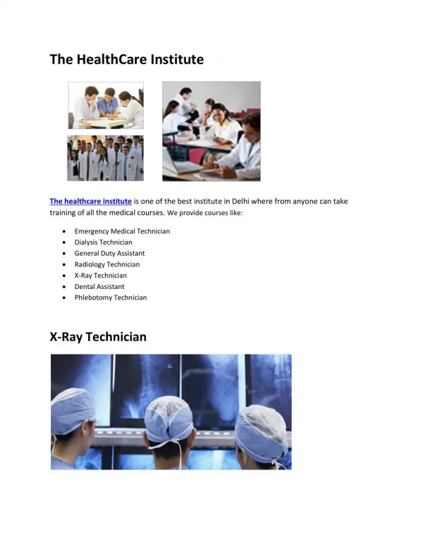 Dialysis Technician Course