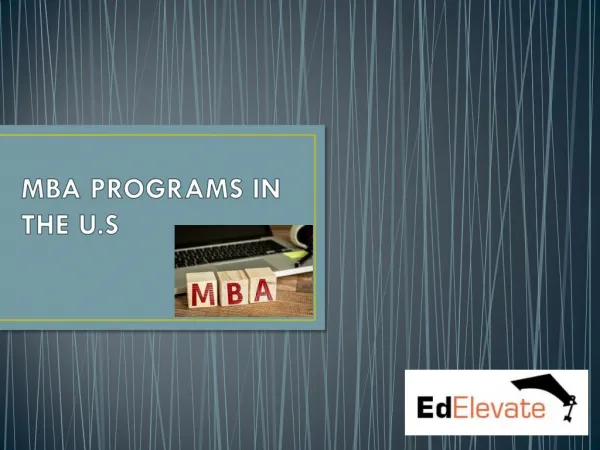 MBA Programs in USA