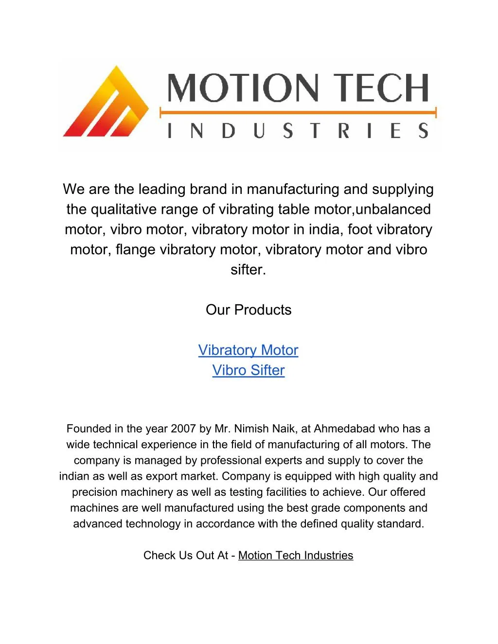 we are the leading brand in manufacturing
