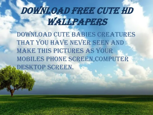 DOWNLOAD FREE CUTE HD WALLPAPERS