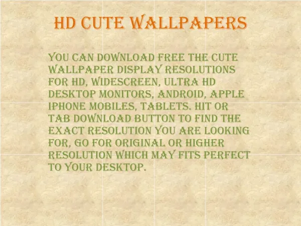 HD Cute Wallpapers